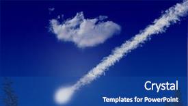  Presentation with impact - Amazing presentation having big impact meteor or comet backdrop and a ocean colored foreground