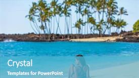  Presentation with sun tanning - Slide deck consisting of big island hawaii usa background and a teal colored foreground
