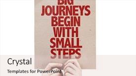  Presentation with journey - PPT theme featuring big journeys begin with small background and a lemonade colored foreground