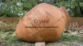  Presentation with fermentation - Slide set featuring big-kvevri-in-garden background and a coral colored foreground