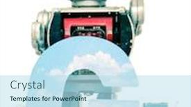  Presentation with cloud computing - Slide set having big-letter-g-cloud-computing background and a sky blue colored foreground