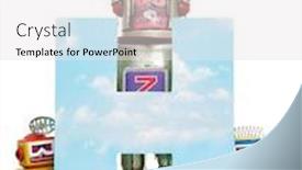  Presentation with cloud computing - Amazing presentation design having big-letter-h-cloud-computing backdrop and a white colored foreground