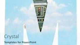  Presentation with cloud computing - Beautiful slide deck featuring big-letter-m-cloud-computing backdrop and a sky blue colored foreground