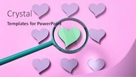  Presentation with pastel pink - Colorful PPT theme enhanced with big-loupe-is-increesing-size backdrop and a lavender colored foreground