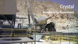  Presentation with copper mining - Presentation theme having ginkgo is used in farmacy background and a gold colored foreground