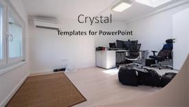  Presentation with interior design office - Colorful presentation design enhanced with big-modern-home-office-room backdrop and a light gray colored foreground