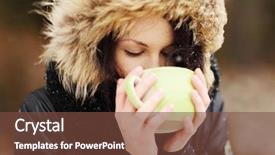  Presentation with hot chocolate - Presentation with big mug of hot background and a tawny brown colored foreground