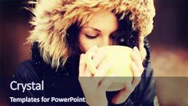  Presentation with cold drink - PPT layouts having big mug of hot background and a navy blue colored foreground