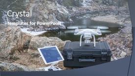  Presentation with quadcopter - PPT layouts enhanced with big-narrows-poudre-canyon-co background and a gray colored foreground
