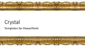  Presentation with gold frame - Theme consisting of big old gold picture frame background and a white colored foreground