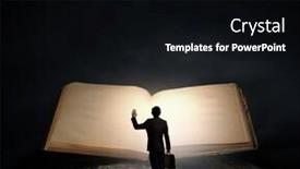  Presentation with old-book - Slide set consisting of big-old-opened-book and a  colored foreground