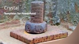  Presentation with ant - Theme consisting of big-old-rusty-screw-nut background and a gray colored foreground