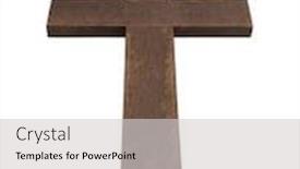 Presentation with clipping - Theme featuring big-old-wooden-cross-isolated background and a light gray colored foreground