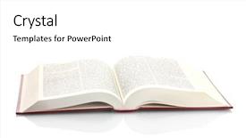  Presentation with bible - Audience pleasing slides consisting of big open book isolated backdrop and a white colored foreground