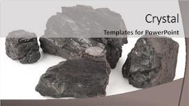  Presentation with coal - Theme with big pieces of coal background and a light gray colored foreground