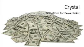  Presentation with pile - Beautiful presentation featuring big pile of money dollars backdrop and a white colored foreground