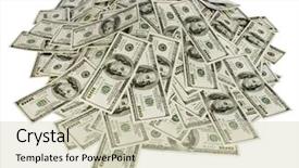  Presentation with philippine currency american period money - Presentation theme featuring big pile of money stack background and a soft green colored foreground