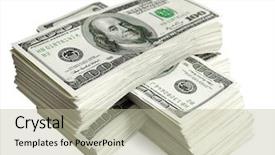  Presentation with stack - Amazing presentation having big pile of money stack backdrop and a mint green colored foreground