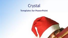  Presentation with female - Audience pleasing PPT layouts consisting of big present isolated on white backdrop and a  colored foreground