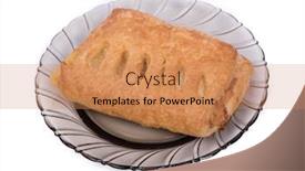  Presentation with puff pastry - Beautiful presentation theme featuring big-puff-pastry-pie backdrop and a coral colored foreground