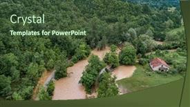  Presentation with rain - Slide set with big-rain-a-river background and a tawny brown colored foreground
