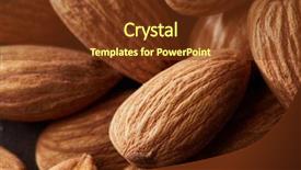  Presentation with almonds - Colorful PPT layouts enhanced with big raw peeled almonds backdrop and a  colored foreground