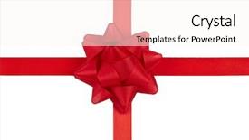  Presentation with red bow - Theme having big red bow background and a  colored foreground