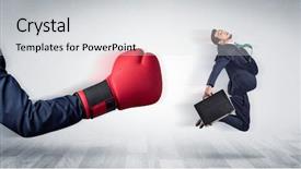  Presentation with boxing - Cool new PPT layouts with big red boxing glove knocks backdrop and a  colored foreground