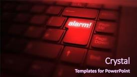  Presentation with alarm - Amazing PPT layouts having big red button with alarm backdrop and a wine colored foreground