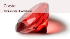  Presentation with diamond - Colorful slides enhanced with big red diamond isolated backdrop and a lemonade colored foreground