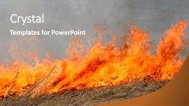  Presentation with fire red - Slide set enhanced with big red fire background and a gray colored foreground