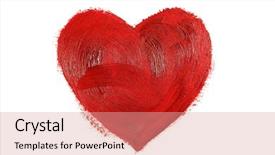  Presentation with stroke - Slide deck with big red heart painted background and a coral colored foreground