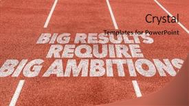  Presentation with running - Amazing slide set having big results require big ambitions backdrop and a coral colored foreground