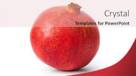  Presentation with pomegranate - Beautiful PPT layouts featuring big-ripe-pomegranate-isolated backdrop and a lemonade colored foreground