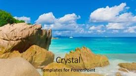  Presentation with storm - Theme with summer waves storm background and a gold colored foreground