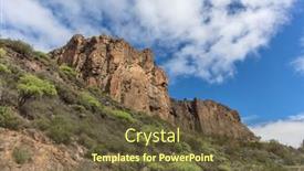  Presentation with rocks - PPT theme featuring big rocks in gran canaria during the day in the nature background and a tawny brown colored foreground