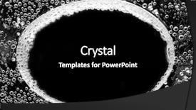  Presentation with under water - Amazing slide deck having big round silver frame under water in b w backdrop and a black colored foreground