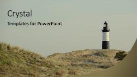  Presentation with lighthouse - Colorful slides enhanced with big sable point lighthouse in dunes built in 1867 lake michigan mi usa backdrop and a light gray colored foreground