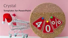  Presentation with christmas sale - Slides enhanced with big-sale-40-forty-percent background and a lemonade colored foreground