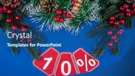  Presentation with christmas sale - Audience pleasing slides consisting of big-sales-10-ten-percents backdrop and a ocean colored foreground