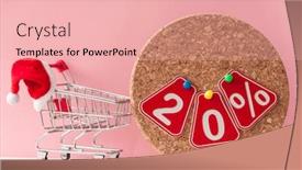  Presentation with christmas sale - Theme with big-sales-20-twenty-percents background and a lemonade colored foreground