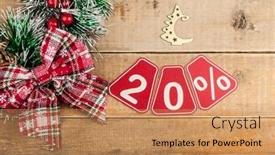  Presentation with christmas sale - Slide deck enhanced with big-sales-20-twenty-percents background and a coral colored foreground