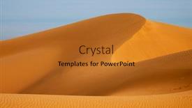  Presentation with sahara - Amazing presentation theme having big-sand-dune-in-sahara backdrop and a gold colored foreground