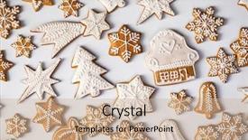  Presentation with gingerbread man - PPT layouts consisting of big set christmas gingerbread gingerbread background and a soft green colored foreground