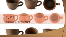  Presentation with clay - Slides consisting of big-set-of-handmade-clay background and a coral colored foreground