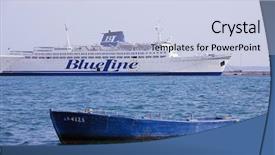  Presentation with ship - Slide set enhanced with big ship and a small background and a lemonade colored foreground