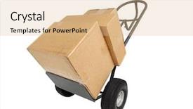  Presentation with shipping - Colorful theme enhanced with a strong furniture dolly backdrop and a coral colored foreground