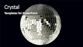  Presentation with disco ball - Amazing theme having big silver disco ball backdrop and a black colored foreground