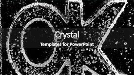  Presentation with under water - Slide deck having big size ok word under water in b w background and a dark gray colored foreground