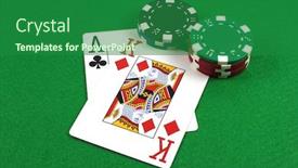  Presentation with poker chips - Amazing slides having big-slick-ace-king backdrop and a forest green colored foreground